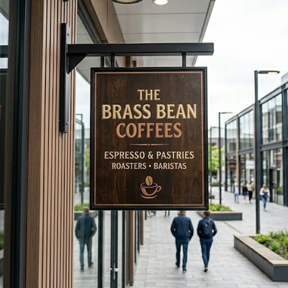 a blade sign, which is a sign that sticks out perpendicular from the building's facade.
